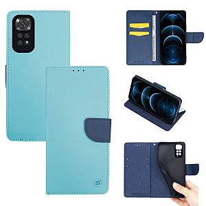 Θήκη Πορτοφόλι Sonique Trend Wallet Xiaomi Redmi Note 11 4G / Redmi Note 11S Σιέλ / Σκούρο Μπλε