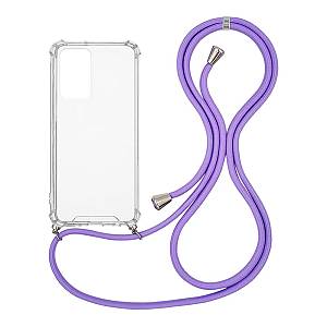 Θήκη Σιλικόνης με Κορδόνι Sonique Armor Clear Xiaomi Redmi Note 11 4G / Redmi Note 11S Λιλά