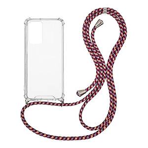 Θήκη Σιλικόνης με Κορδόνι Sonique Armor Clear Xiaomi Redmi Note 11 4G / Redmi Note 11S Rainbow Μπορντό