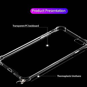 Θήκη Σιλικόνης με Strap Sonique Armor Clear Xiaomi Redmi Note 11 4G / Redmi Note 11S Μαύρο