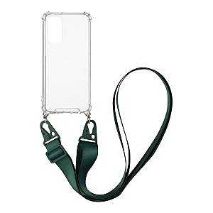 Θήκη Σιλικόνης με Strap Sonique Armor Clear Xiaomi Redmi Note 11 4G / Redmi Note 11S Πράσινο Σκούρο