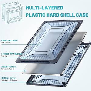 Θήκη για MacBook Sonique Icy Guardian με Βάση Στήριξης Apple MacBook Air 13 2018/2020 Μπλέ