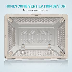 Θήκη για MacBook Sonique Icy Guardian με Βάση Στήριξης Apple MacBook Air 13.6 2022 Μπεζ