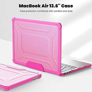 Θήκη για MacBook Sonique Icy με Βάση Στήριξης Apple MacBook Air 13.6 2022 Ροζ