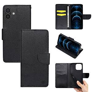 Θήκη Πορτοφόλι Sonique Trend Wallet Apple iPhone 16 Μαύρο