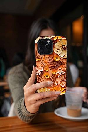 Θήκη Sonique 3D Flower Series για Xiaomi Redmi Note 11 4G / Redmi Note 11S Πορτοκαλί