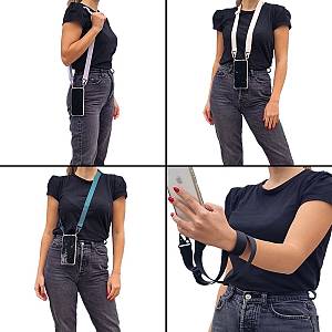 Θήκη Σιλικόνης με Strap Sonique Armor Clear Xiaomi Redmi Note 11 4G / Redmi Note 11S Γαλάζιο