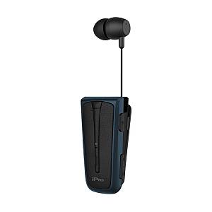 Στερεοφωνικό Ακουστικό Bluetooth iPro RH219s Retractable με Δόνηση Μαύρο-Μπλε