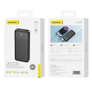 Φορτιστής Ανάγκης Foneng PX110 10W 20000mAh με 2 Θύρες USB A Μαύρο