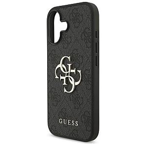 Θήκη PU Guess Apple iPhone 17 Hardcase Big Logo 4G Μαύρο