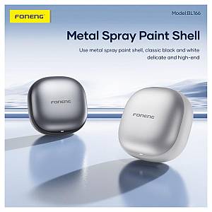 True Wireless Ακουστικά Bluetooth Foneng BL166 Sliding-Lid ANC+ENC Ασημί
