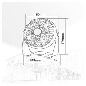 Επιτραπέζιος Ανεμιστήρας Niaros Alua USB 3W Mini Ανοιχτό Κόκκινο