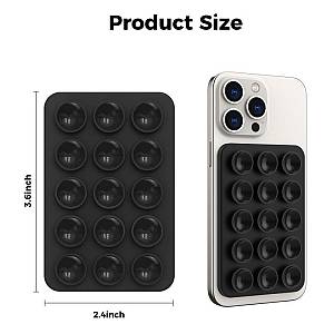 Βάση Στήριξης με Βεντούζα Ahastyle PT-CY202-S με Αυτοκόλλητη Ταινία για Smartphones Μαύρο