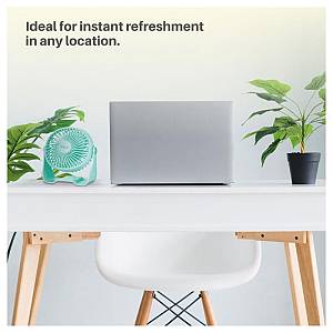 Επιτραπέζιος Ανεμιστήρας Niaros Alua USB 3W Mini Τιρκουάζ