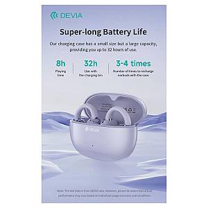 True Wireless Ακουστικά Bluetooth Devia EM402 OWS Pro2 Clip-On Μαύρο