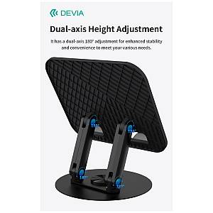Universal Επιτραπέζια Βάση Στήριξης Αναδιπλούμενη Devia EL238 360° για Tablets & Laptops Μαύρο