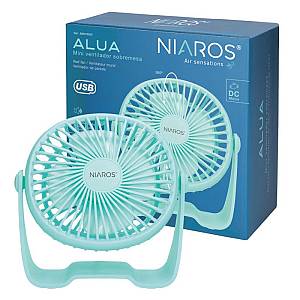 Επιτραπέζιος Ανεμιστήρας Niaros Alua USB 3W Mini Τιρκουάζ
