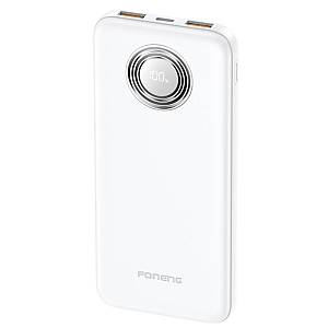Φορτιστής Ανάγκης Foneng PX101 PD 22.5W 10000mAh με 2 Θύρες USB A & 1 Θύρα USB C Λευκό
