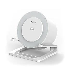 Φορητό Ηχείο Bluetooth I-M3 Desktop & Ασύρματος Φορτιστής 15W Devia EM054 5W Smart Λευκό