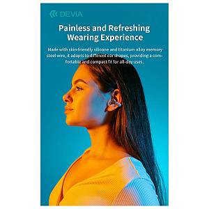 True Wireless Ακουστικά Bluetooth Devia EM402 OWS Pro2 Clip-On Μαύρο