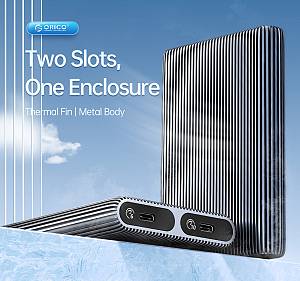 ORICO θήκη για 2x M.2 NVME SSD AM2C3-2N, 10Gbps, tool free, γκρι AM2C3-2N-GY-BP