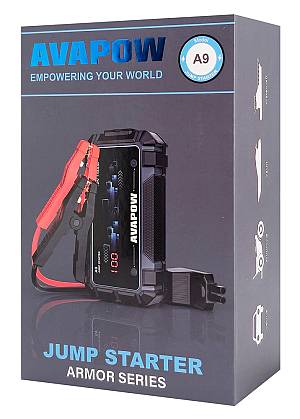 AVAPOW εκκινητής μπαταρίας αυτοκινήτου A9 με φακό, 12V/2500A, 8000mAh AVP-A09
