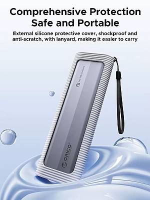 ORICO θήκη για M.2 NVME/NGFF SSD AXM2S-G2, 10Gbps, tool free, γκρι AXM2S-G2-V1-GY-BP