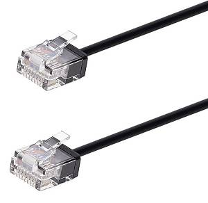 POWERTECH καλώδιο δικτύου CAB-N428, Cat 6A U/UTP, ultra slim, copper, 500MHz, 1.5m, μαύρο CAB-N461