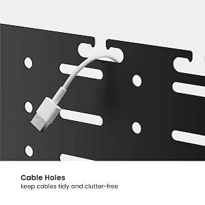 BRATECK cable management γραφείου CC11-20-1, μεταλλικό, 384x63x307mm, μαύρο CC11-20-1