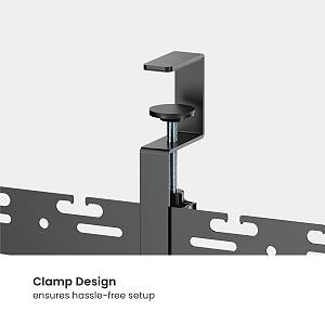 BRATECK cable management γραφείου CC11-20-2, μεταλλικό, 768x63x307mm, μαύρο CC11-20-2