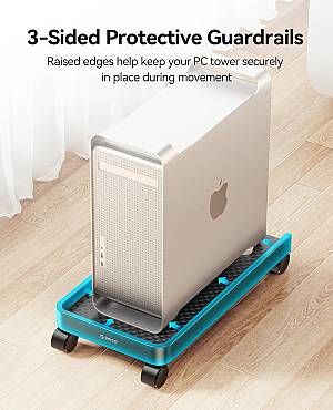 ORICO βάση PC CPB2 με ροδάκια, 45.5x22cm, πλαστική, μαύρη CPB2-BK-BP