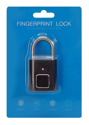 Λουκέτο ασφαλείας με fingerprint CTL-0021, 50mm, μεταλλικό, μαύρο CTL-0021