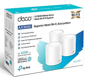 TP-LINK Home Mesh WiFi 6 System Deco X50, 3000Mbps AX3000, V1.0, 3τμχ DECO-X50-3PACK