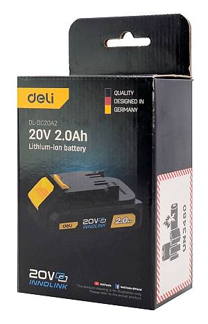 DELI μπαταρία λιθίου για εργαλεία μπαταρίας DL-DC20A2, 20V 2Ah DL-DC20A2