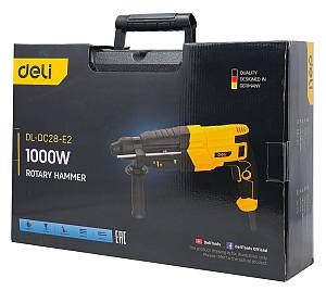DELI κρουστικό σκαπτικό πιστολέτο ρεύματος DL-DC28-E2, 1000W, 3.2J, SDS plus DL-DC28-E2