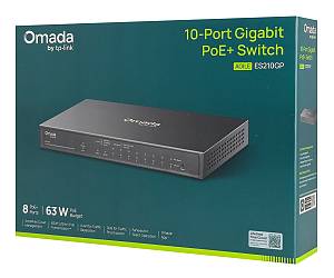 TP-LINK easy managed switch ES210GP, 10x Gigabit θύρες, PoE+, V1.0 ES210GP