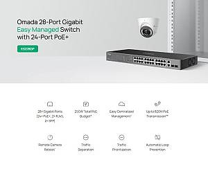 TP-LINK easy managed switch ES228GP, 28x Gigabit θύρες, PoE+, V1.0 ES228GP