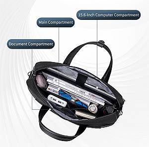 ARCTIC HUNTER τσάντα ώμου GWB00848 με θήκη laptop 15.6, 9L, μαύρη GWB00848-BK