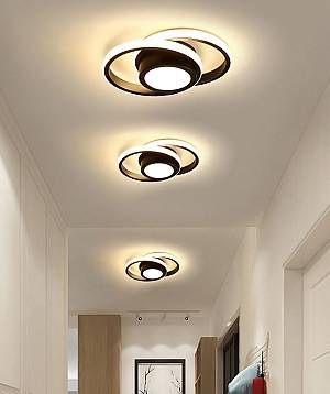 POWERTECH LED φωτιστικό οροφής HLL-0085, 32W, 4000K, 27x21cm, μαύρο HLL-0085