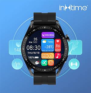 INTIME smartwatch 3 Pro, 1.28, IP67, heart rate, ηχείο & mic, μαύρο IT-059