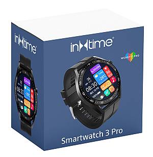 INTIME smartwatch 3 Pro, 1.28, IP67, heart rate, ηχείο & mic, μαύρο IT-059