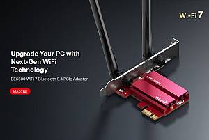 MERCUSYS κάρτα δικτύου WiFi 7 & Bluetooth MA37BE, 6500Mbps BE6500, PCIe, V1.0 MA37BE