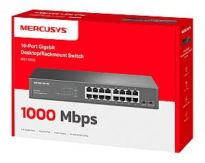 MERCUSYS desktop/rackmount switch MS116GS, 16x Gigabit θύρες, V1.0 MS116GS