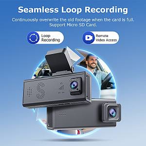 SECTEC smart κάμερα αυτοκινήτου ST-CC09-GPS-EU, μπροστινή/καμπίνας, 1080p, 4G, GPS ST-CC09-GPS-EU