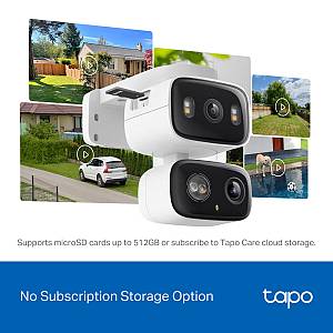 TP-LINK smart κάμερα Tapo C246D, dual lens, 2K/3MP, WiFi, PTZ, IP65, V1.0 TAPO-C246D