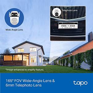 TP-LINK smart κάμερα Tapo C545D, dual lens, 2K/3MP, WiFi, PTZ, IP66, V1.0 TAPO-C545D