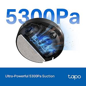 TP-LINK ρομποτική σκούπα Tapo RV30 Max Plus για σκούπισμα & σφουγγάρισμα, με χαρτογράφηση, WiFi, μαύρη, V1.0 TAPO-RV30MAXPLUS