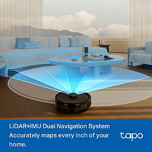 TP-LINK ρομποτική σκούπα Tapo RV30 Max Plus για σκούπισμα & σφουγγάρισμα, με χαρτογράφηση, WiFi, μαύρη, V1.0 TAPO-RV30MAXPLUS