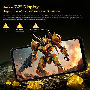 OUKITEL smartphone WP60, 7.2, 8/256GB, 5G, 10000mAh, IP68/IP69K/MIL-STD-810H, μαύρο WP60-BK