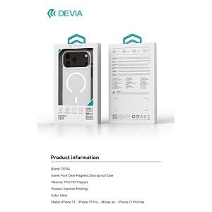 Θήκη TPU & PC Shock Proof Devia Magnetic Apple iPhone 17 Pro Pure Clear Διάφανο